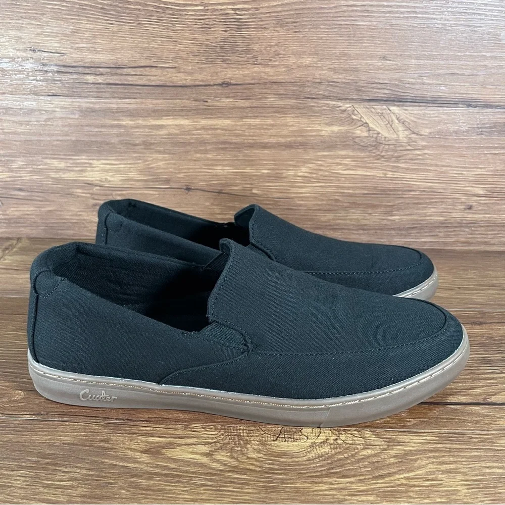 CUATER‎ By Travis Mathew Black Slip-On Sneakers Gumsole Shoes Men’s Size 10